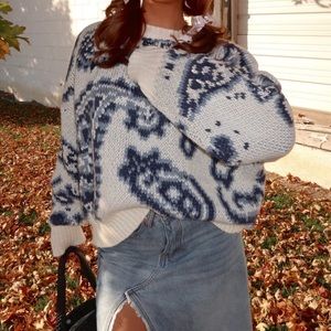 Paisley Blues Sweater